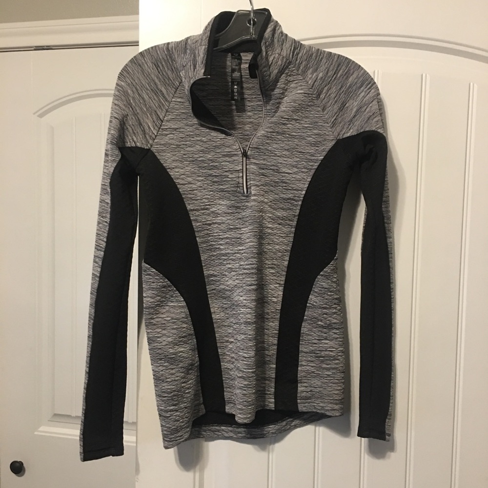 90 Degrees Gray and Black Workout Top